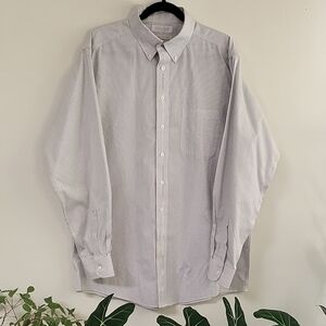 Roundtree & Yorke | Gray Striped Men's Shirt
